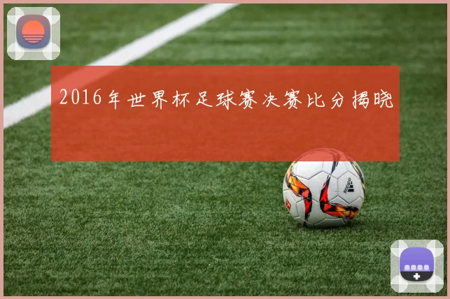 2016年世界杯足球赛决赛比分揭晓